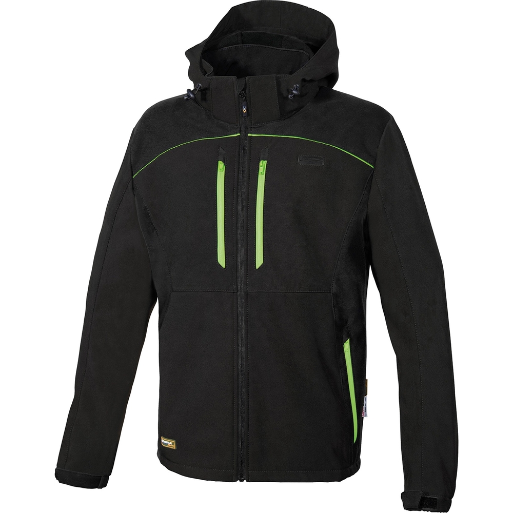 Veste Softshell KLARBO noir/vert citron - Taille standard - COFRA - V552-0-07