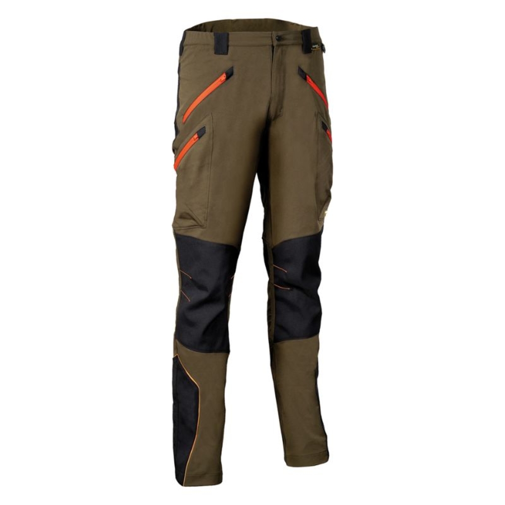 Pantalon VELTEN taupe/noir/orange - Taille standard - COFRA - V621-0-04