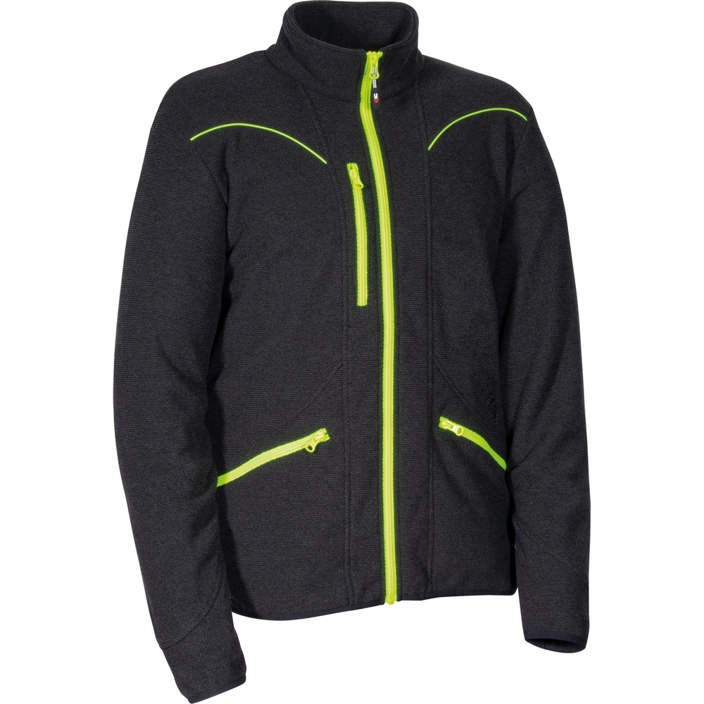 Veste Micro Polaire GREBO noir et jaune fluo - Taille standard - COFRA - V628-0-05
