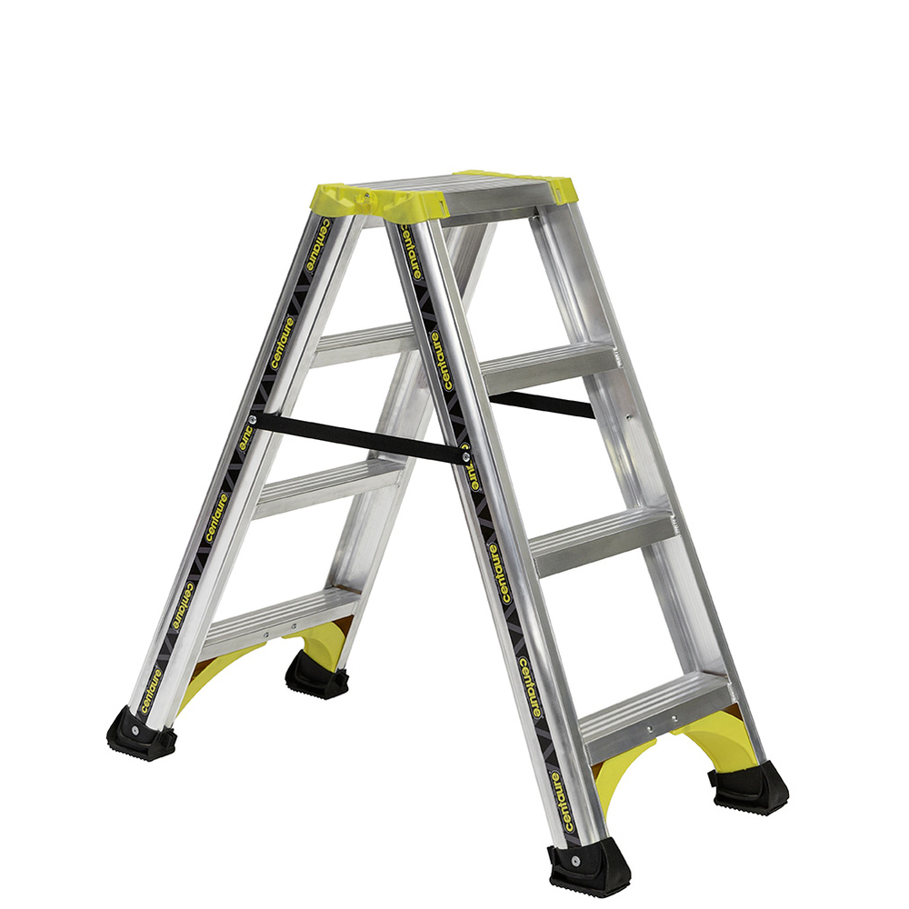 Marchepied ALPHA aluminium double accès 2x4 marches DUARIB - 651604
