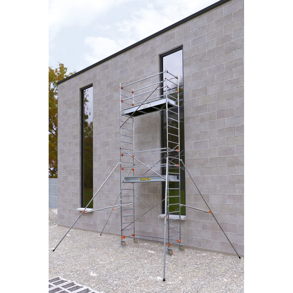 Echafaudage roulant aluminium Centaure - Longueur 2m55 - STL 255 3, plancher 2m90 - 514753