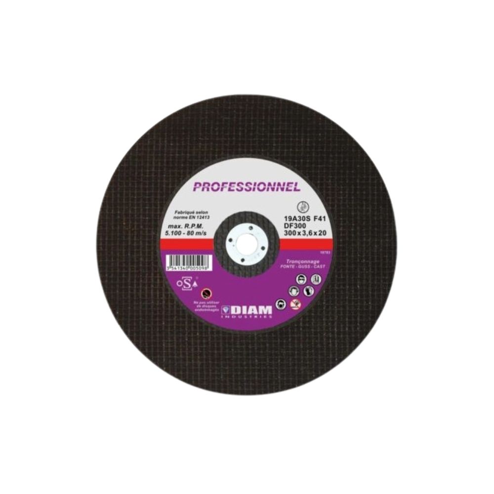 DISQUE ABRASIF Ø350 X 4 X 20 FONTE DUCTI - DF350/20