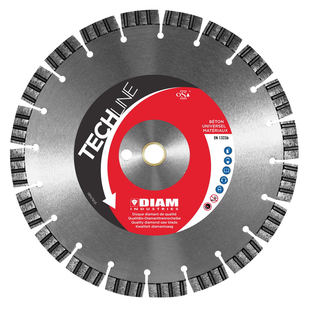 DISQUE DIAMANT Diam.350/20 BETON - UNIVERSEL MATERIAUX DIAM INDUSTRIE - MTX350/20