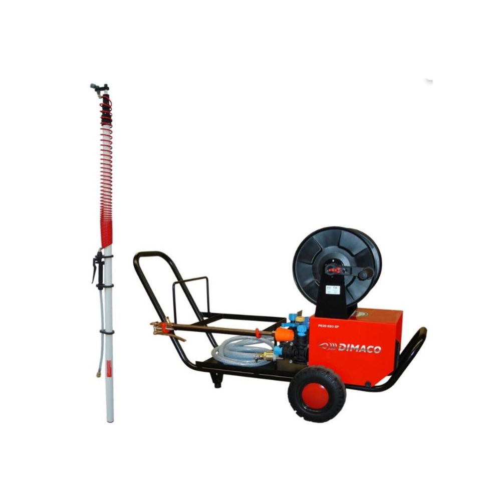 Pulvérisateur moteur électrique monophasé  25 m 19 l/min 20 bar + ED3 + ENROULEUR ABS - DIMACO - PE20ED3EP