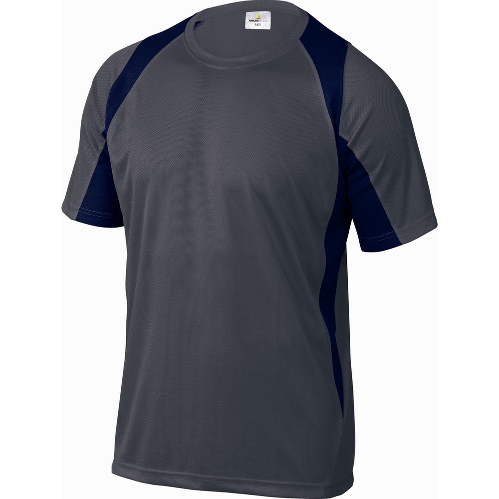 TEE-SHIRT DELTA PLUS 100% POLYESTER GRIS / BLEU -BALIGM0