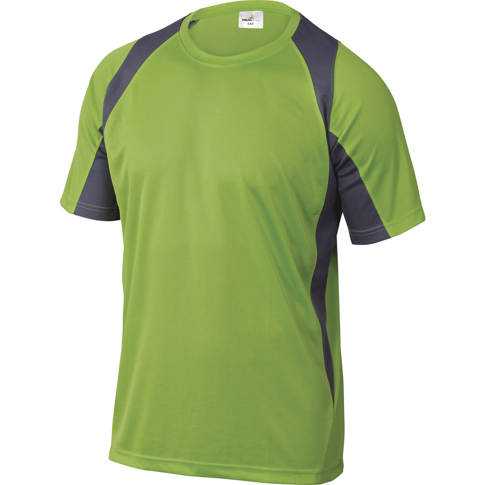 TEE-SHIRT DELTA PLUS 100% POLYESTER VERT / GRIS -BALIVG0