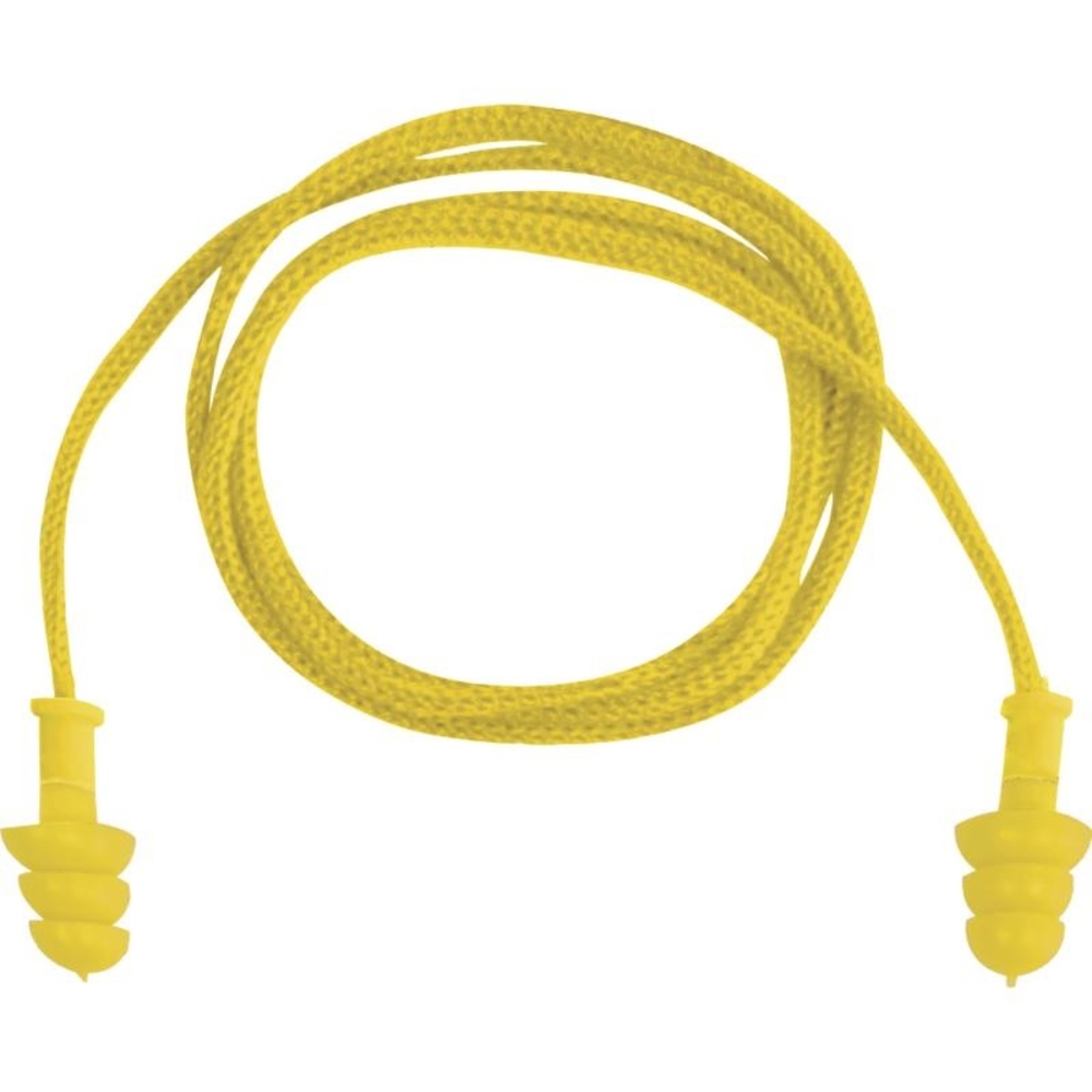 SACHET DELTA PLUS DE 50 PAIRES DE BOUCHONS D'OREILLES EN THERMOPLASTIQUE AVEC CORDON + BOITE DE RANGEMENT-CONICFIR050OR