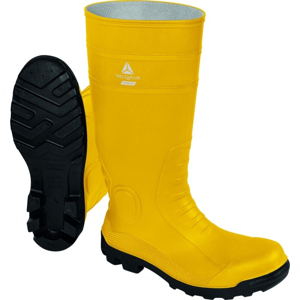 BOTTES DE SÉCURITÉ PVC COPPER S5 SRA JAUNE - DELTA PLUS - COPPES5JA