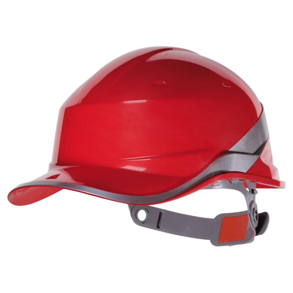 Casque de chantier rouge DIAMOND5 forme casquette baseball - DELTA PLUS - DIAM5ROFL