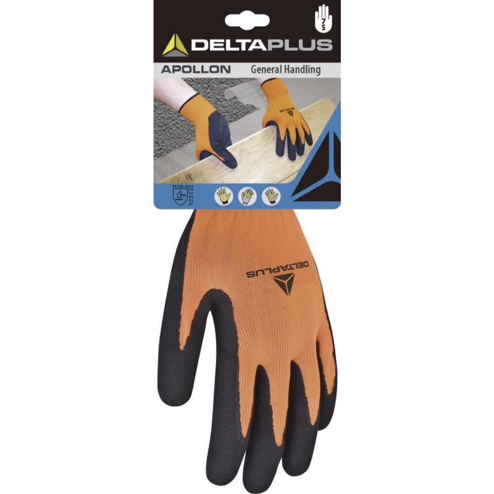 GANTS DELTA PLUS TRICOT POLYESTER - PAUME ENDUITE MOUSSE LATEX - DPVV733OR0