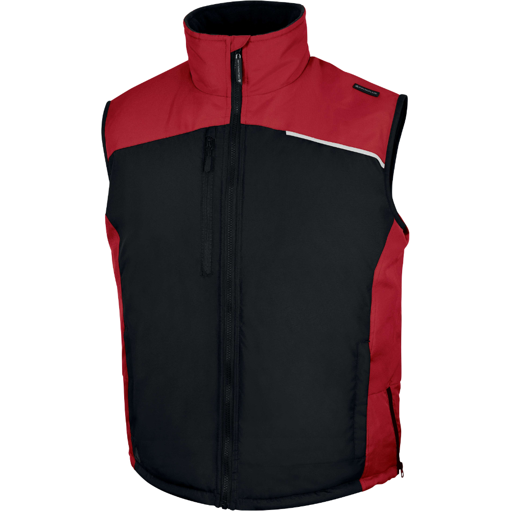 Gilet sans manches rouge FIDJI3 avec doublure polaire - DELTA PLUS - FIDJ3NR