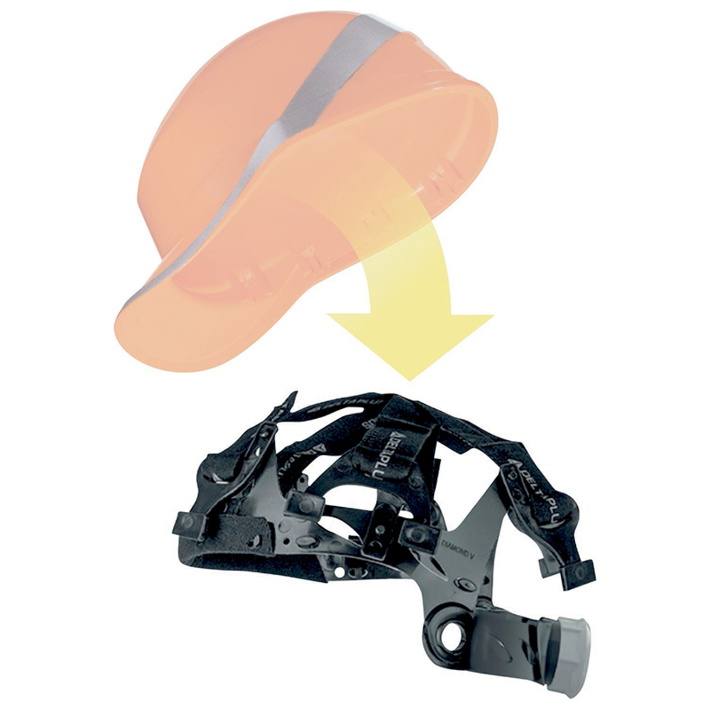 Harnais pour casque de chantier QUARTZ UP - Lot de 10 - DELTA PLUS - HARNE4
