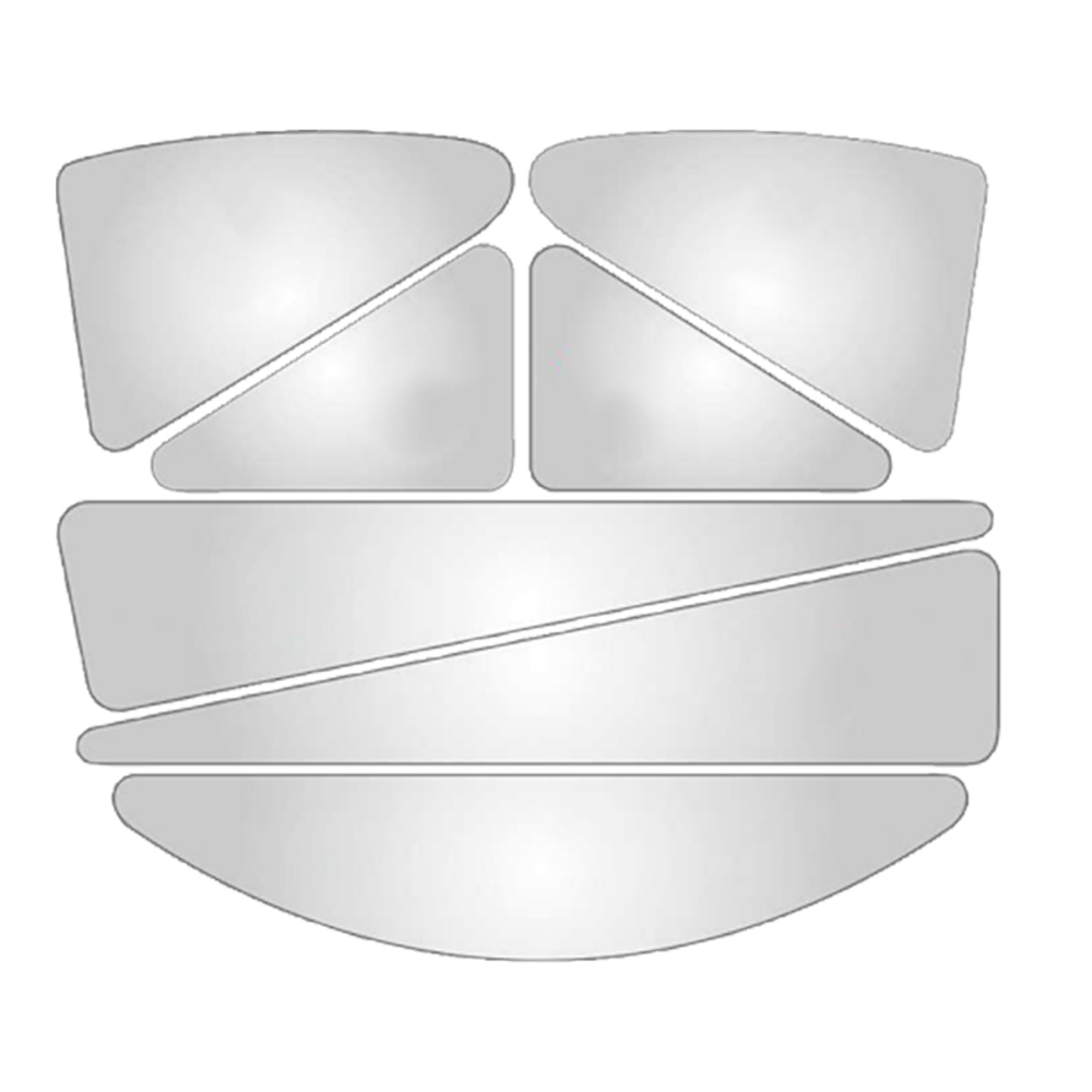 STICKERS HV ARGENT POUR CASQUE DE CHANTIER - DELTA PLUS - HESTICKERAR
