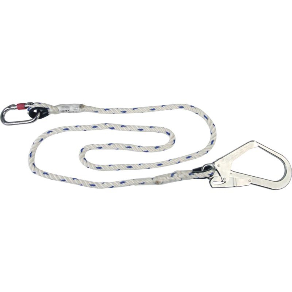 LONGE CORDE TORONNEE DELTA PLUS Ø 12MM - LONGUEUR 1,50 M - 2 BOUCLES COSSEES- LO007150CD