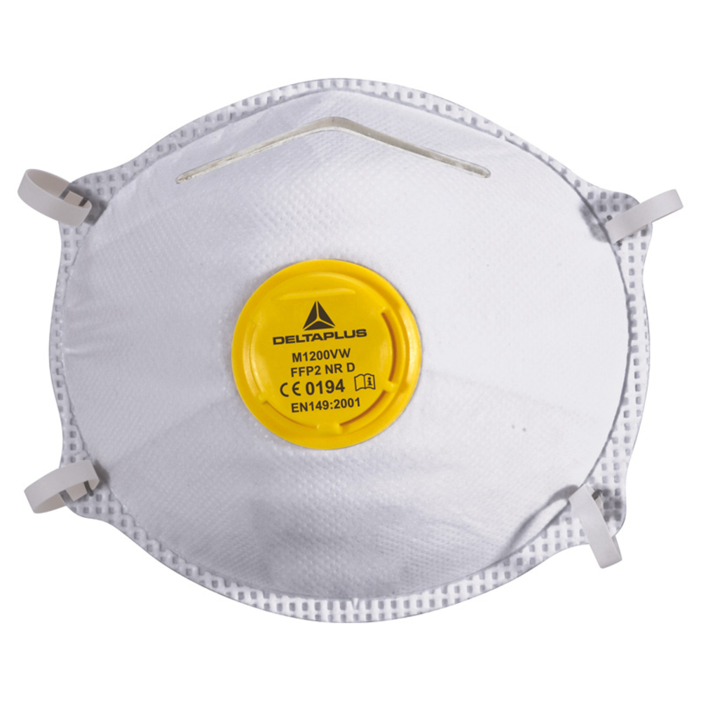 Boite de 10 pièces faciales filtrants FFP2 vapeurs organiques avec valve DELTA PLUS- M1200VWC