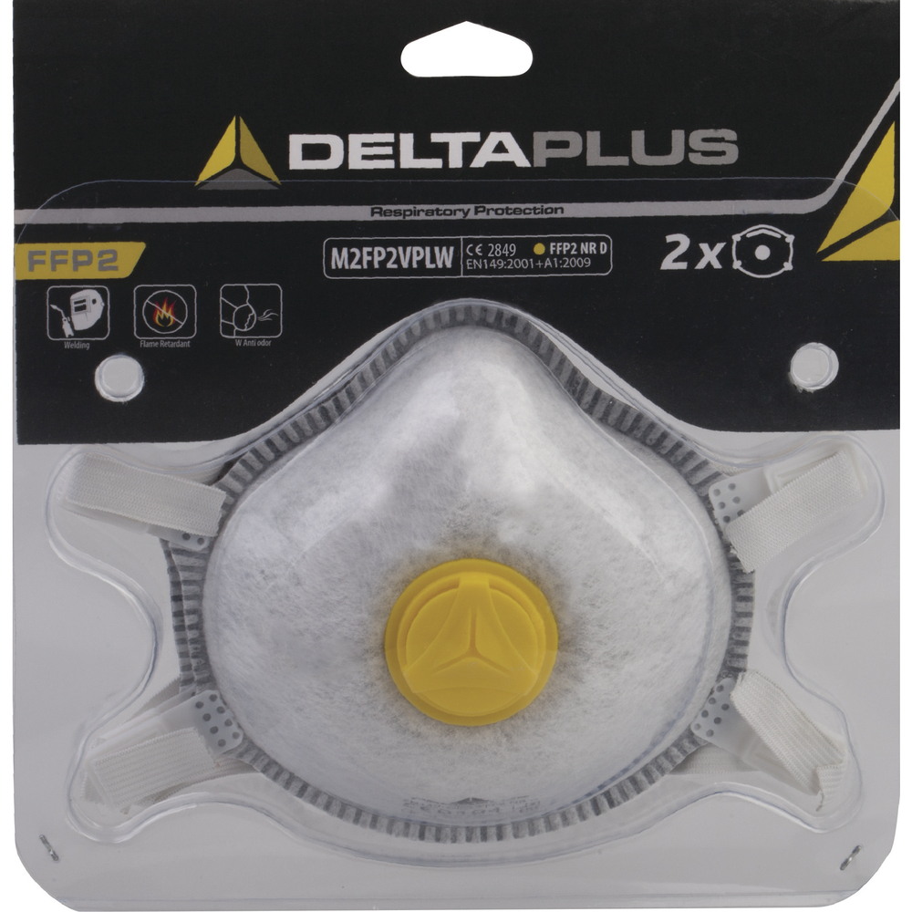 KIT 2 MASQUES RESPIRATOIRES  FFP2VPLW DELTA PLUS - M2FP2VPLW