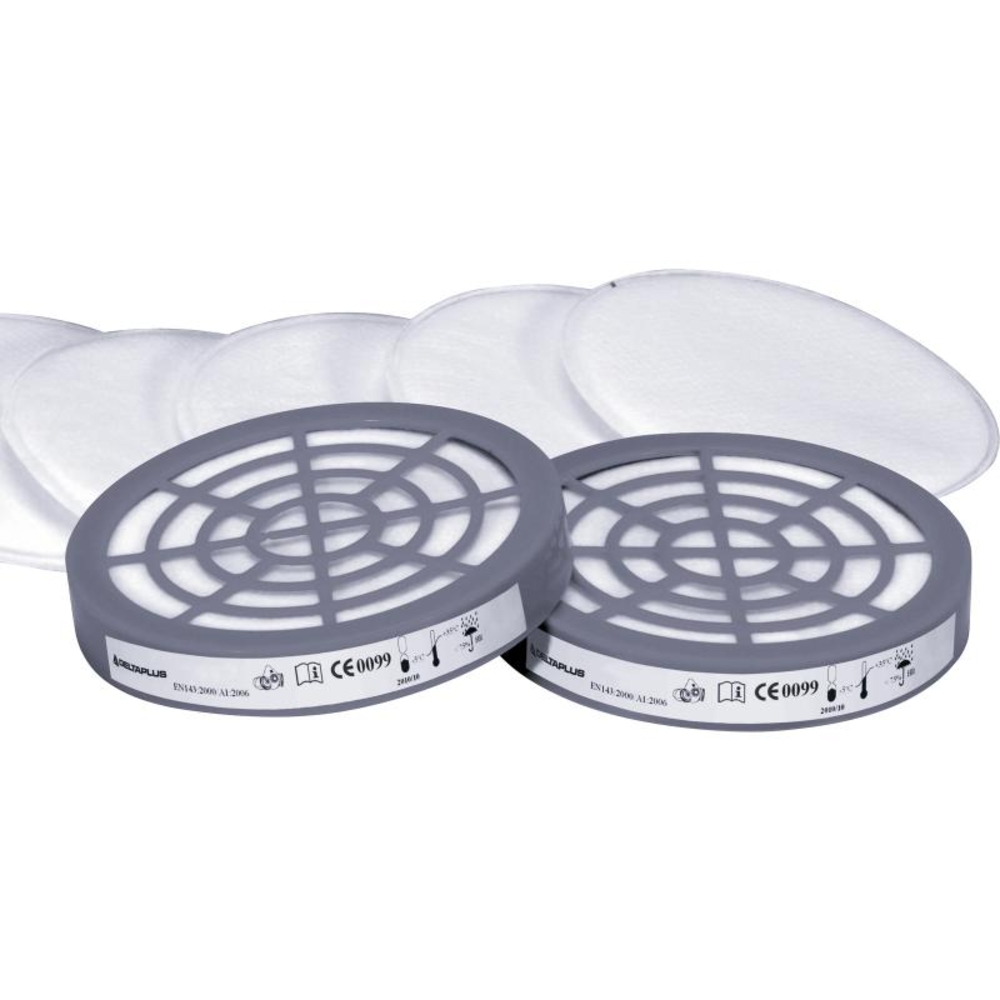 Kit de 6 pré-filtres P2 et 2 adaptateurs pour demi-masque série M6000 JUPITER DELTA PLUS-M6000EPREP2R