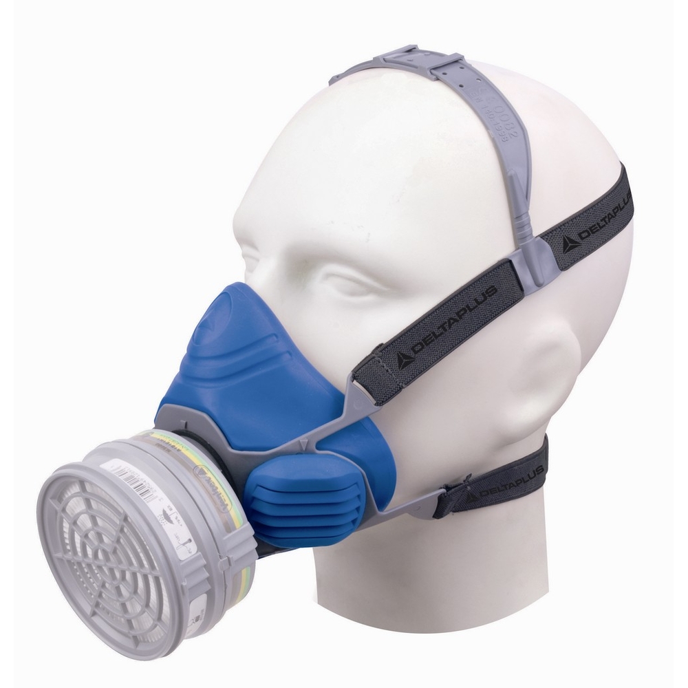 Demi-masque confort, tri-matière DELTA PLUS (prévu pour une galette M6000 vendues séparement)-M6100BL