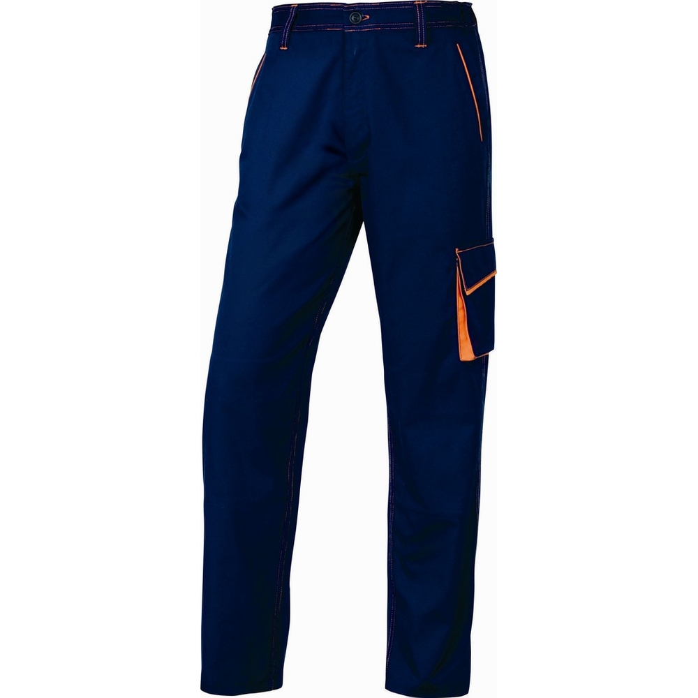 PANTALON DE TRAVAIL DELTA PLUS PANOSTYLE POLYESTER COTON BLEU MARINE / ORANGE -M6PANBM0