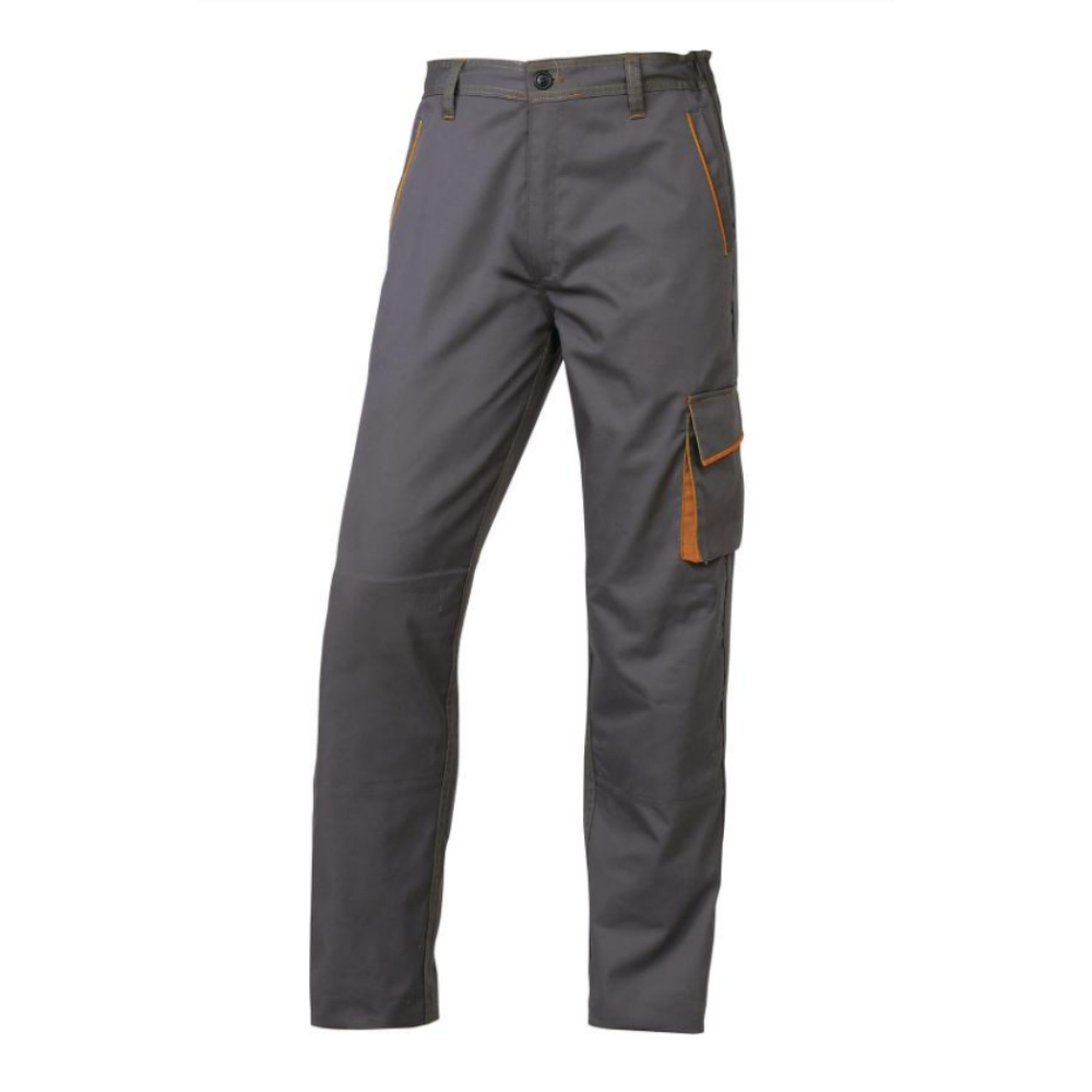 PANTALON DE TRAVAIL DELTA PLUS PANOSTYLE POLYESTER COTON GRIS / ORANGE -M6PANGO0