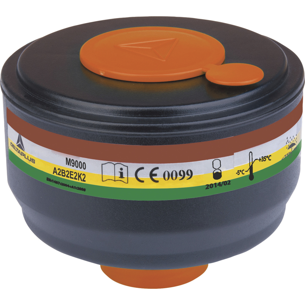 BOITE 4 CARTOUCHES FILTRANTES A GAZ A2B2E2K2 DELTA PLUS - M9001EABEK2