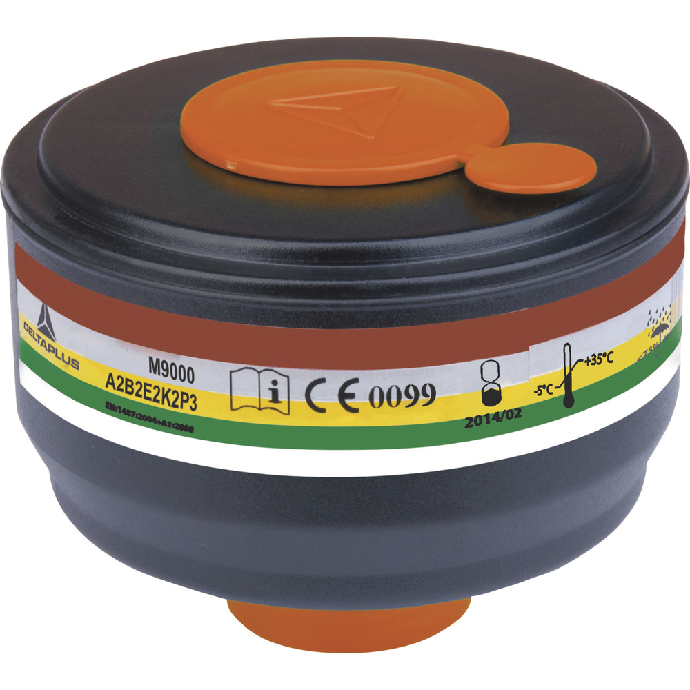 BOITE 4 CARTOUCHES FILTRANTES A GAZ A2B2E2K2P3 DELTA PLUS - M9001EABEK2P3