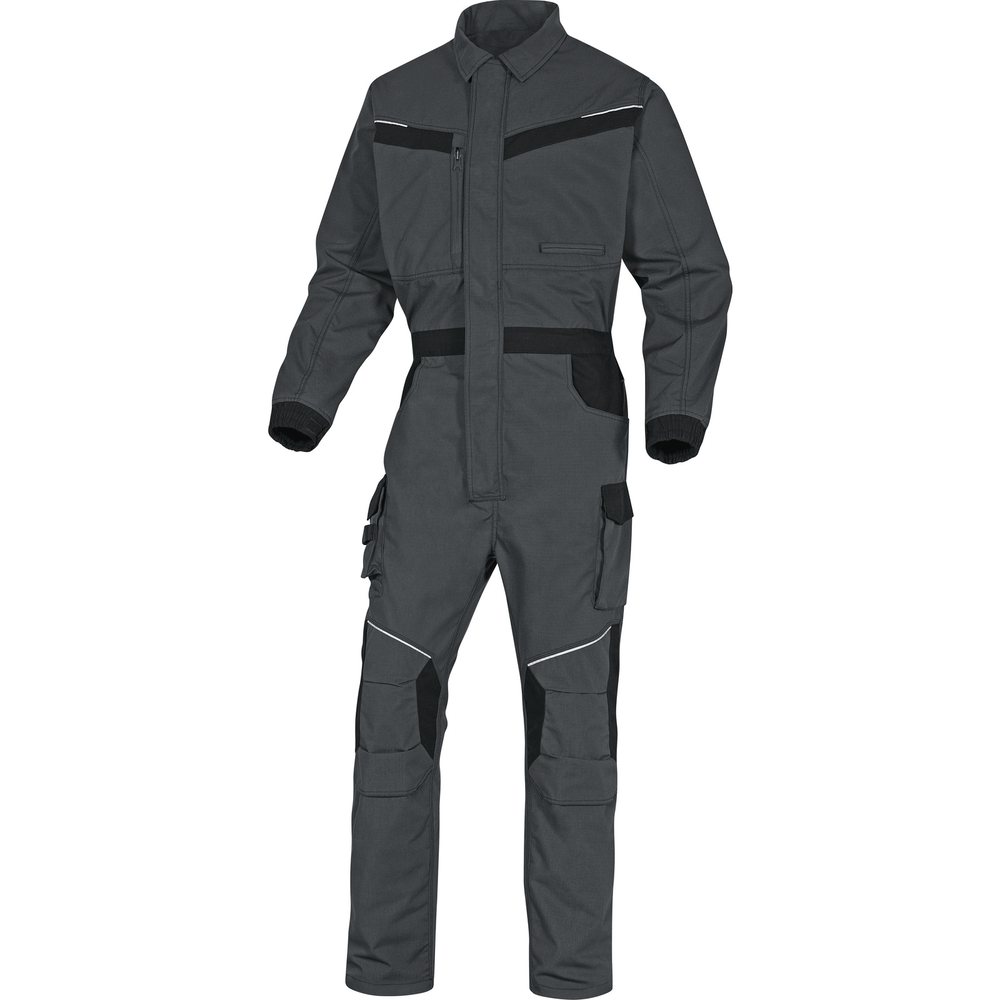 COMBINAISON DE TRAVAIL MACH2 CORPORATE EN POLYESTER / COTON RIPSTOP GRIS NOIR DELTA PLUS- MCCO2GN0