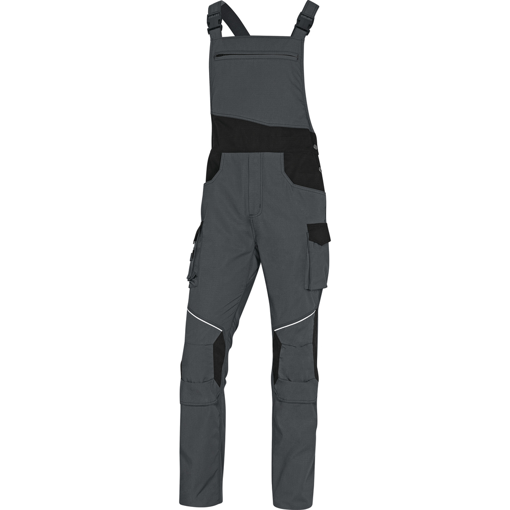 SALOPETTE DE TRAVAIL DELTA PLUS MACH2 CORPORATE EN POLYESTER / COTON RIPSTOP GRIS NOIR - D020MCSA2GN