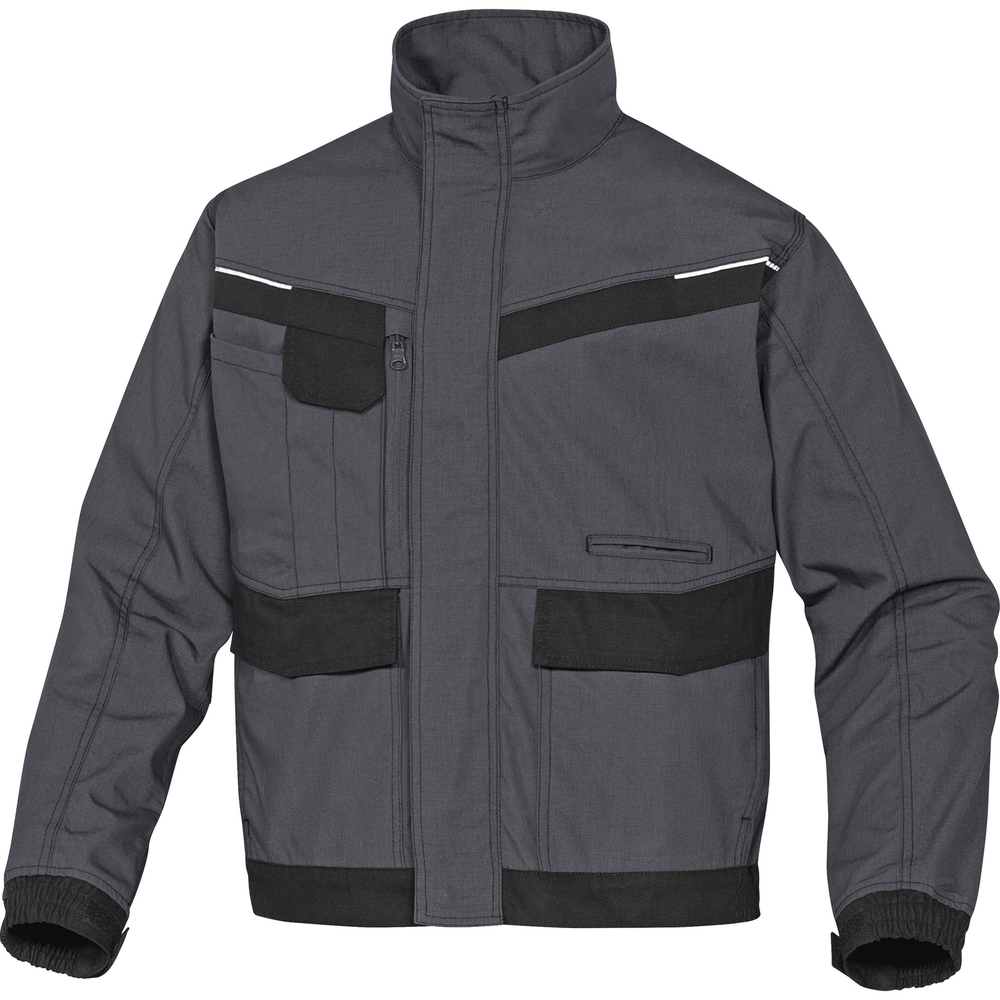 VESTE DE TRAVAIL DELTA PLUS MACH2 CORPORATE EN POLYESTER / COTON RIPSTOP GRIS NOIR - MCVE2GN0