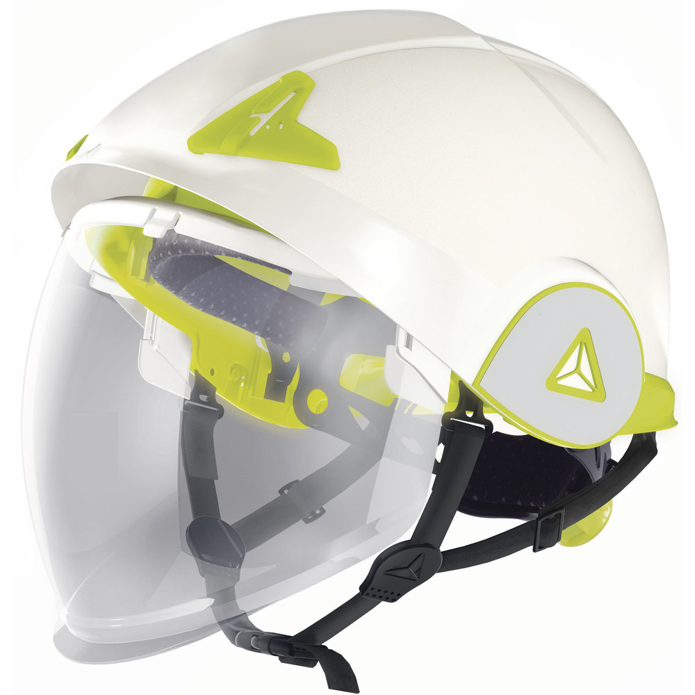CASQUE DE CHANTIER DOUBLE COQUE AVEC VISIÈRE ESCAMOTABLE INTEGRÉE DELTA PLUS - ONYX2BJ