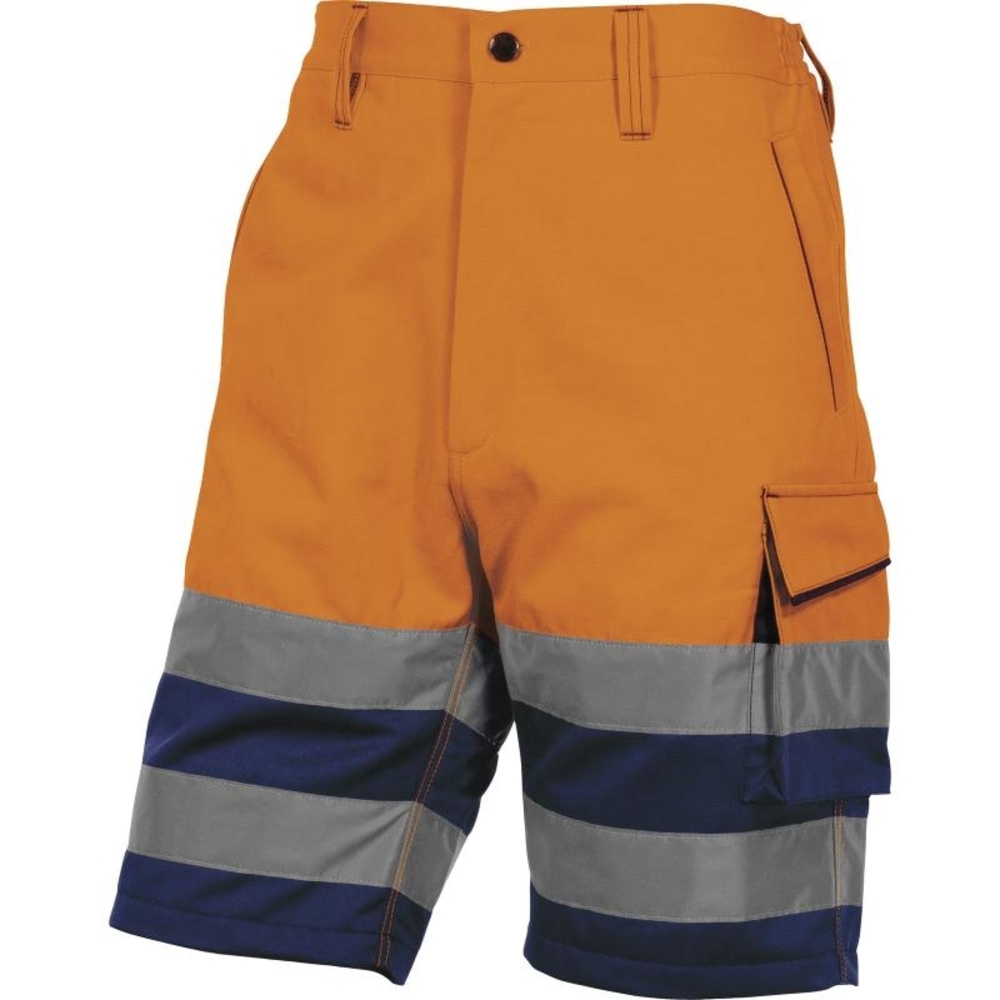 BERMUDA DE TRAVAIL DELTA PLUS HAUTE VISIBILITÉ PANOSTYLE EN POLYESTER / COTON ORANGE FLUO - PHBE2OM0