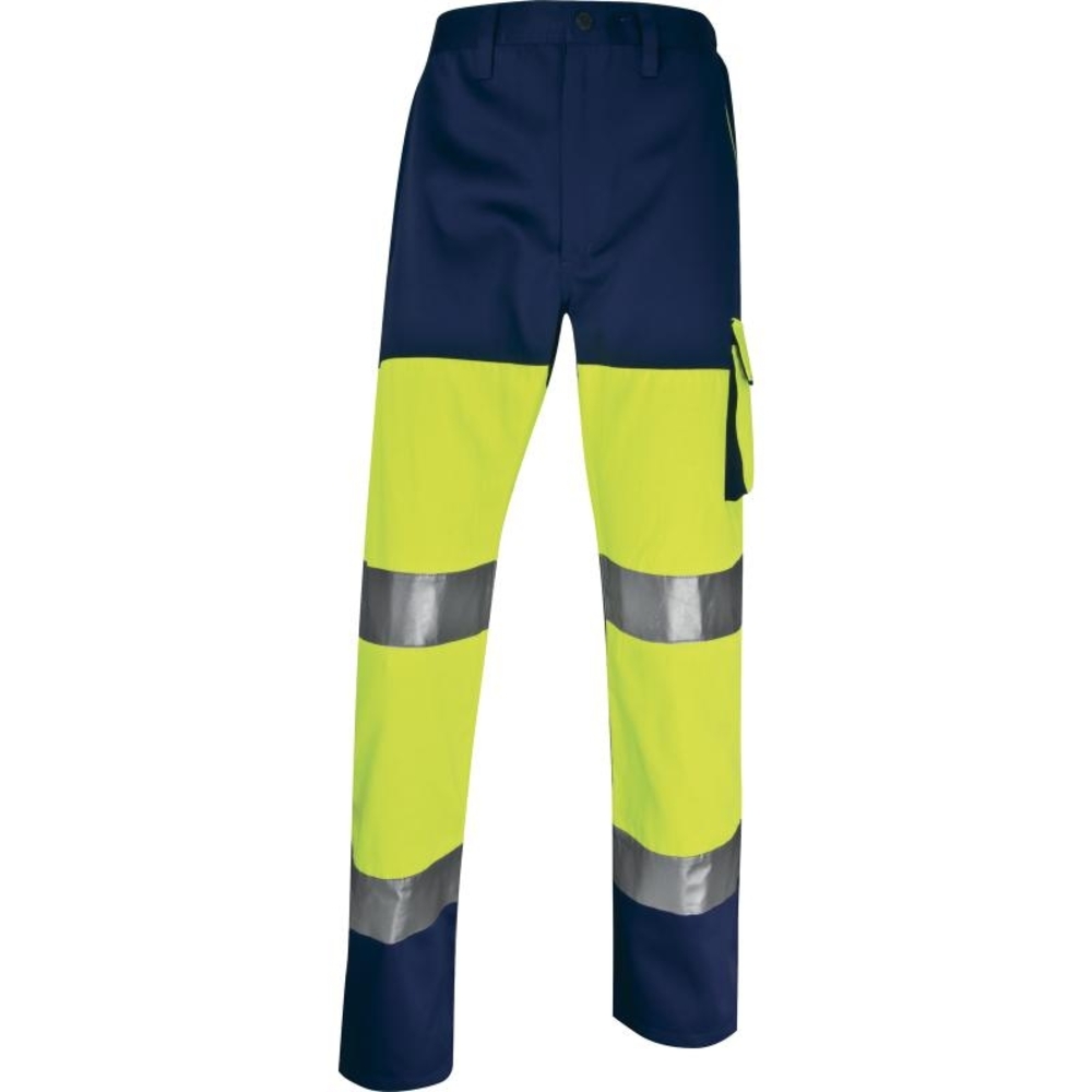 PANTALON DE TRAVAIL DELTA PLUS HAUTE VISIBILITÉ PANOSTYLE EN POLYESTER / COTON JAUNE FLUO - PHPA2JM0