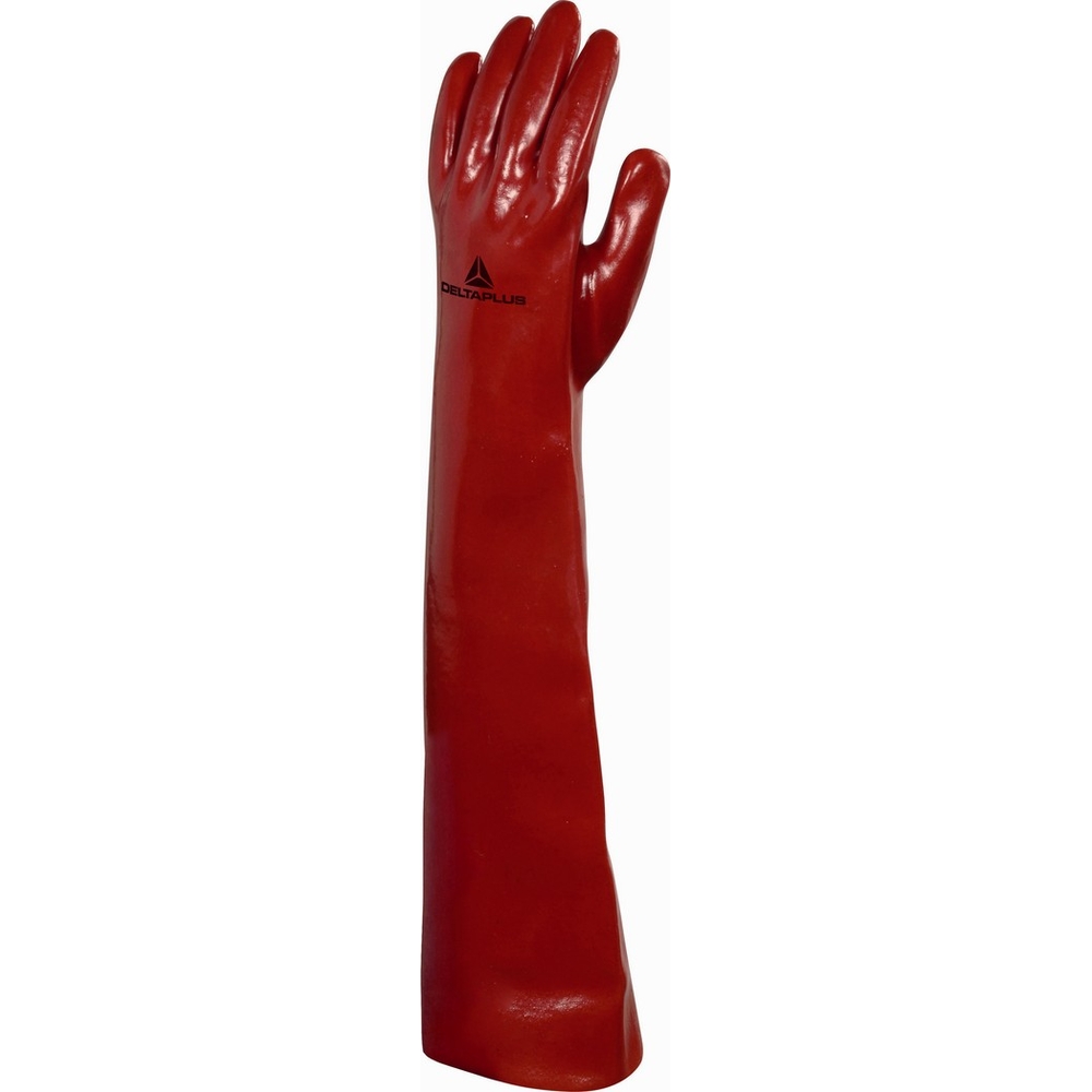 GANTS PRODUITS CHIMIQUES PETROLIERS HUILES PVC L60 CM TAILLE 10 DELTA PLUS PVCC60010