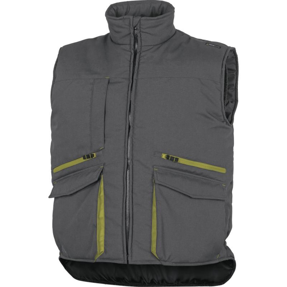 GILET DELTA PLUS MULTIPOCHES POLYESTER / COTON GRIS VERT ROUGE SIERRA2 - SIER2GV0