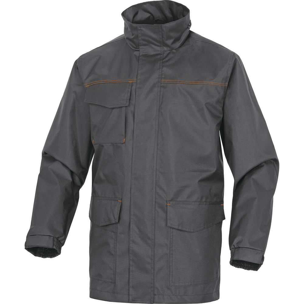 PARKA DELTA PLUS LEGERE POLYESTER OXFORD ENDUIT PU - DOUBLURE FILET POLYESTER GRIS ORANGE-SLIGOGR0