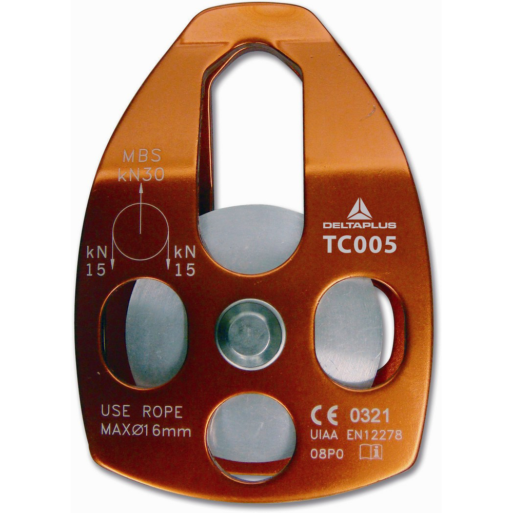 POULIE À FLASQUES OSCILLANTES DELTA PLUS EN ALUMINIUM - TC005