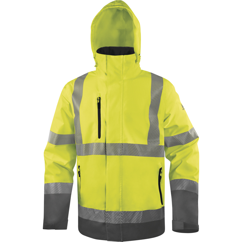 PARKA DE PLUIE HAUTE VISIBILITÉ POLYESTER RIPSTOP - IMPER-RESPIRANT DELTA PLUS - TRACKJA