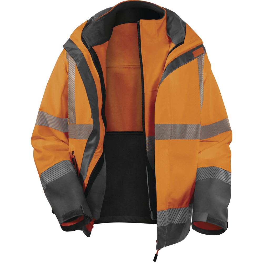 PARKA DE PLUIE HAUTE VISIBILITÉ POLYESTER RIPSTOP - IMPER-RESPIRANT DELTA PLUS - TRACKOR