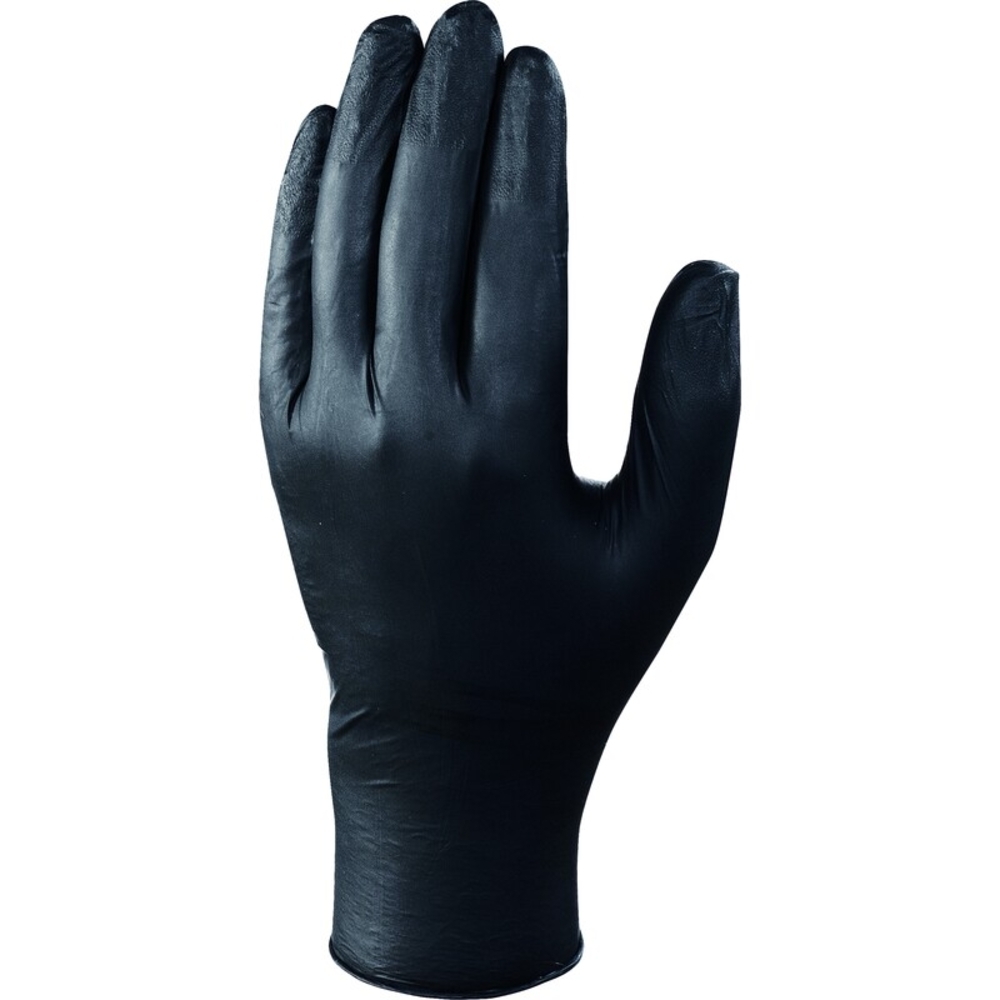 BOITE 100 GANTS V1460 NITRILE NOIR - DELTA PLUS - V1460B100