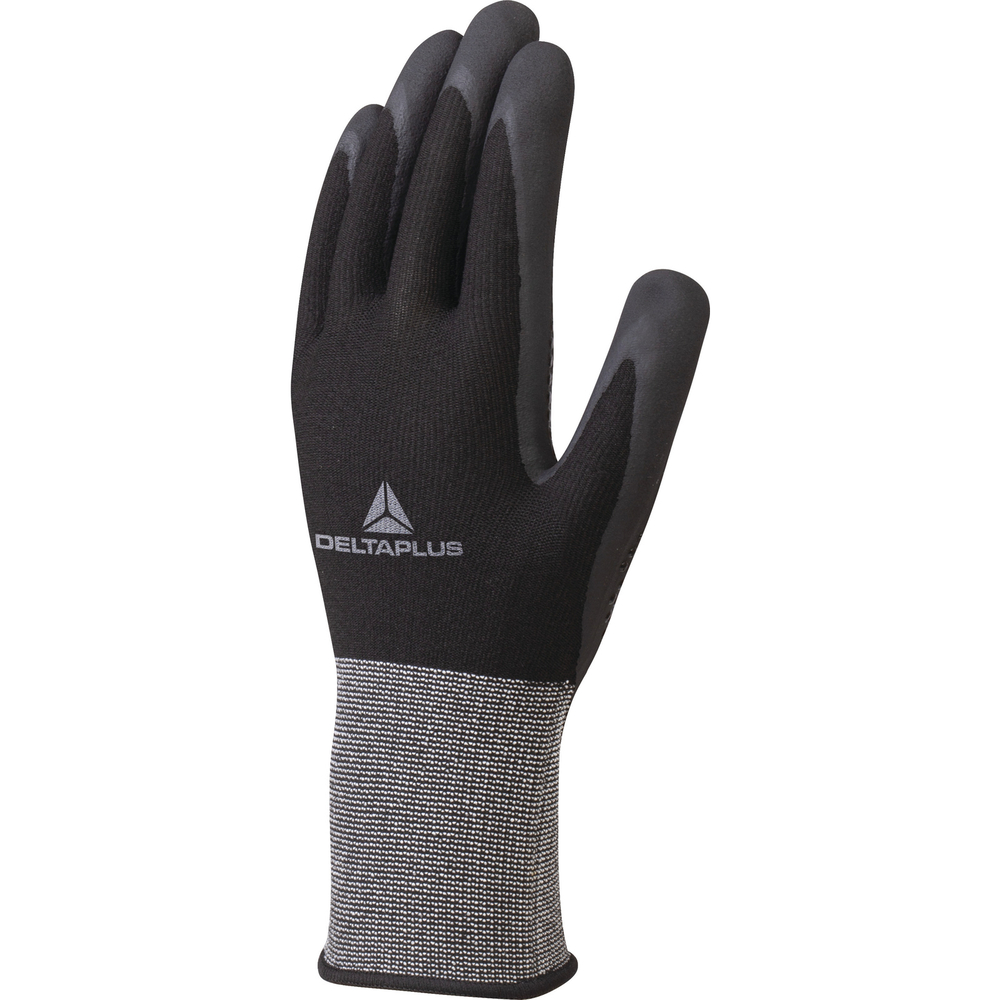 Gant tricot polyester spandex - paume + picots nitrile DELTA PLUS - D020VE724NO0