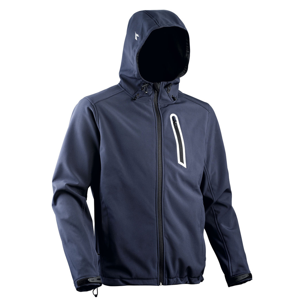 VESTE SOFTSHELL DIADORA BLEU 3 POCHES AVEC CAPUCHE SAIL - 159632 60064