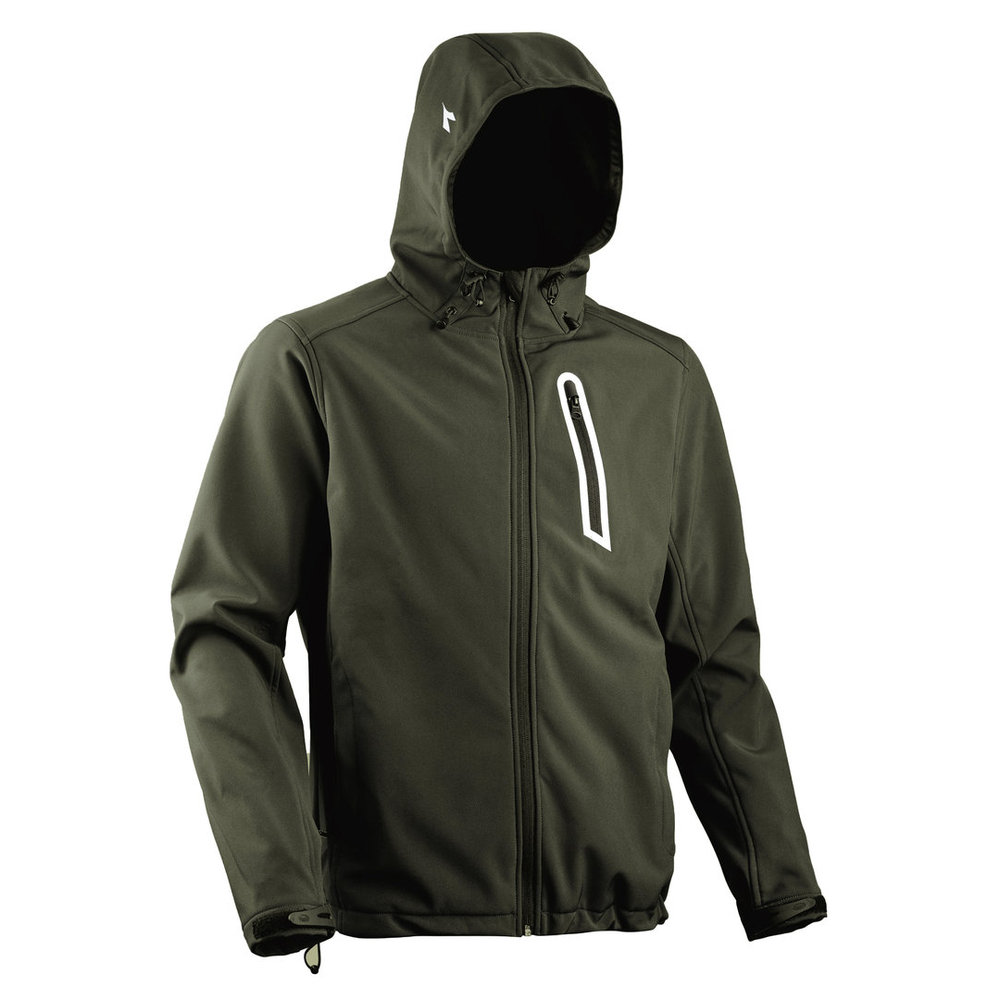 VESTE SOFTSHELL DIADORA VERT 3 POCHES AVEC CAPUCHE SAIL - 159632 70226