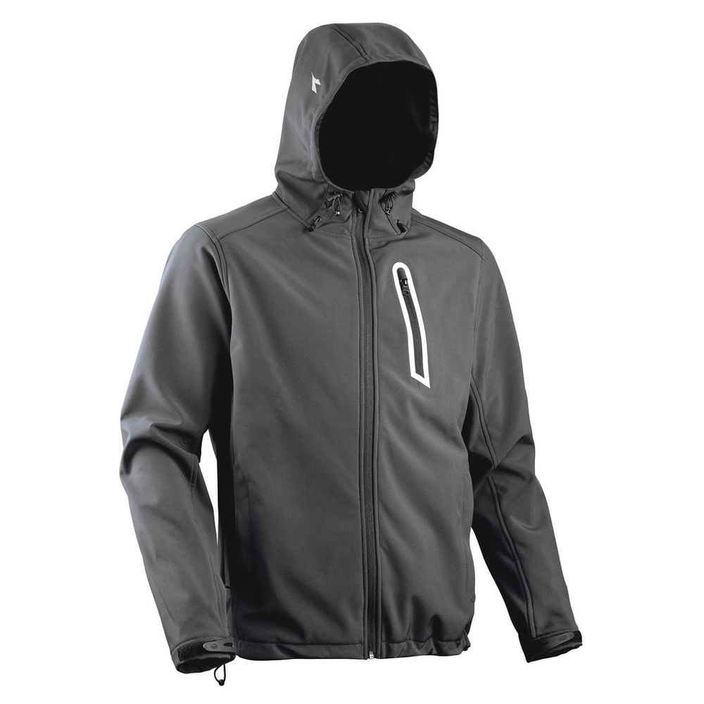 VESTE SOFTSHELL DIADORA GRIS 3 POCHES AVEC CAPUCHE SAIL - 159632 75069