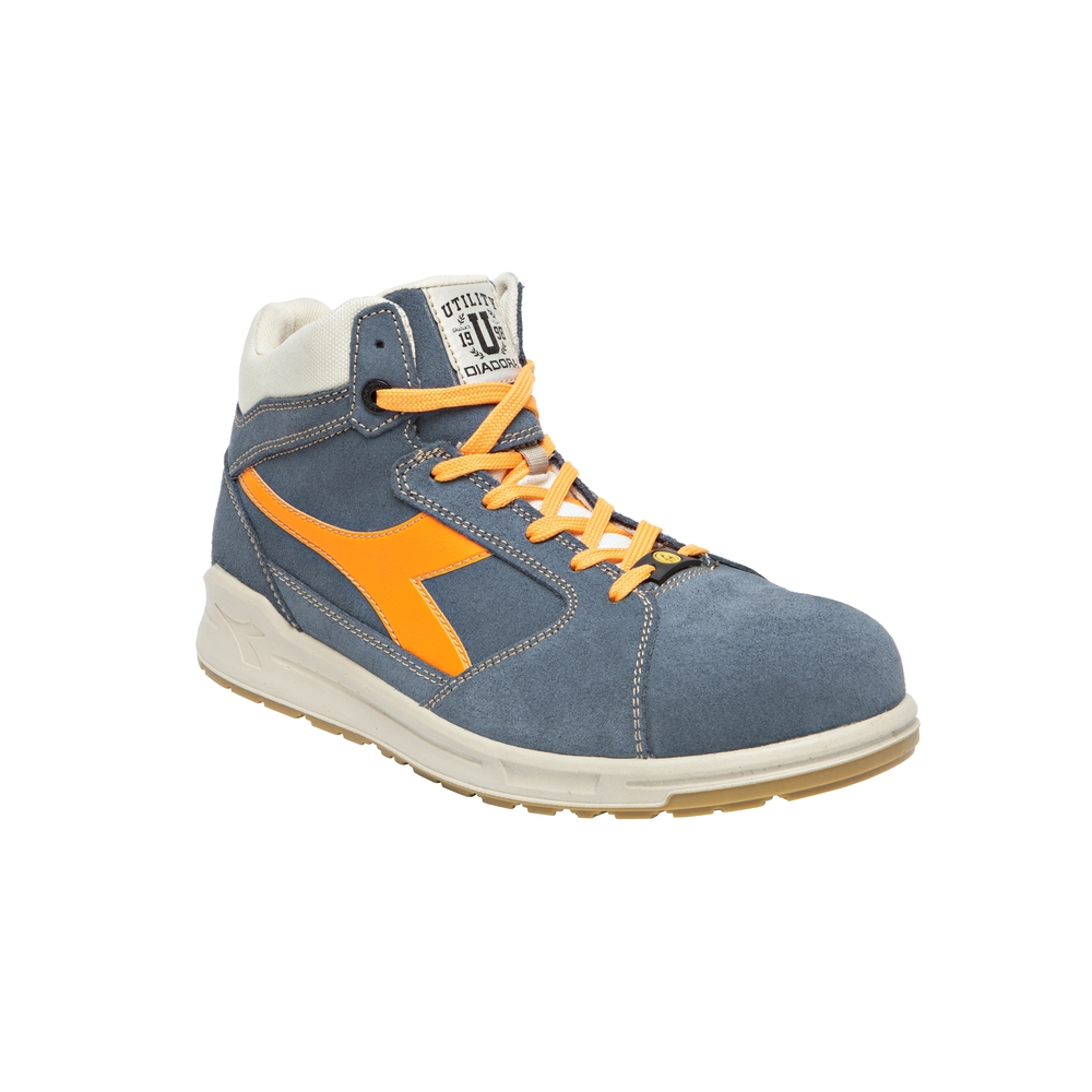 CHAUSSURE DE SECURITE HAUTE DIADORA D-JUMP HI S3 SRC ESD BLEU DENIM /ORANGE- 172034C68250