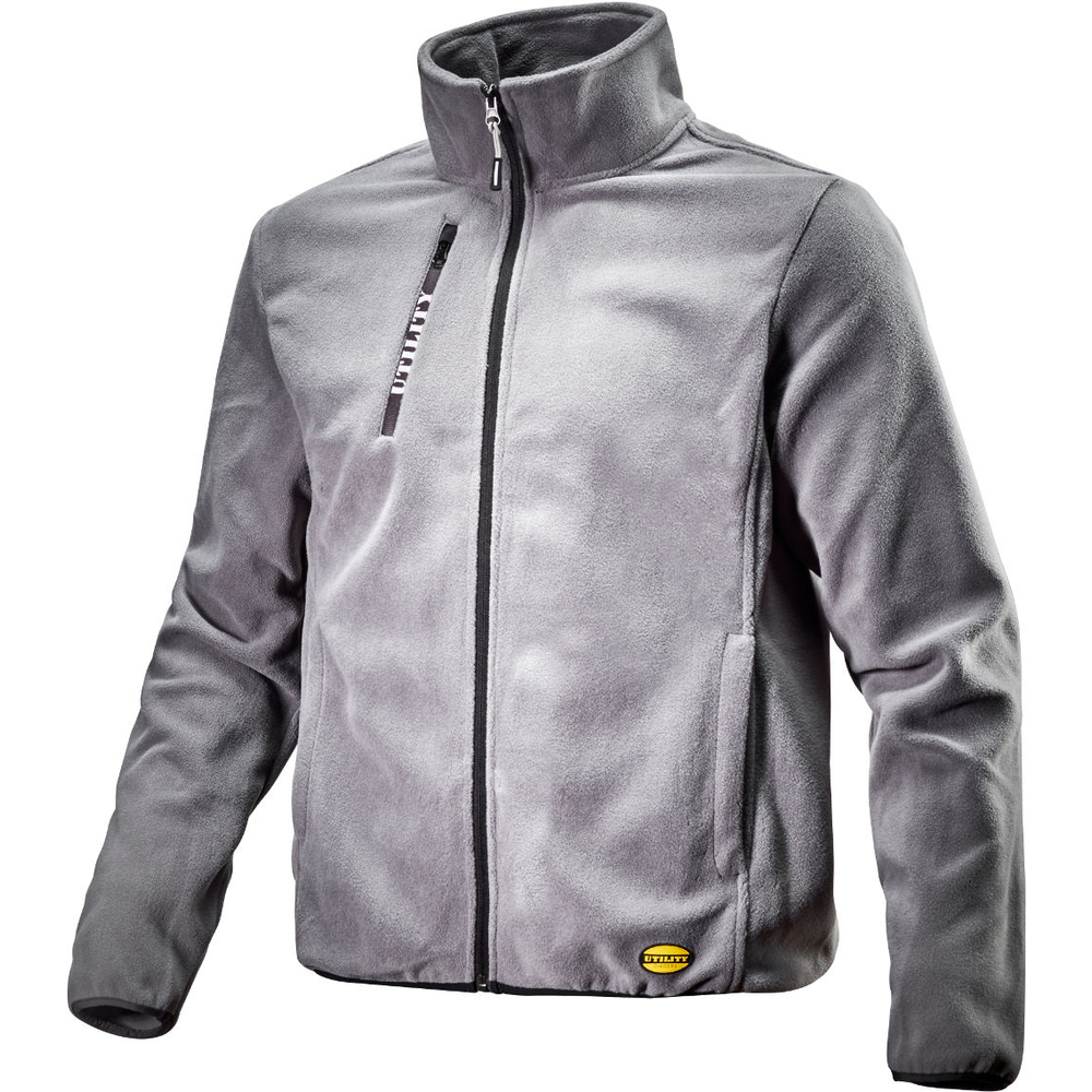 POLAIRE BROSSÉ DIADORA GRIS MÉTAL SWEAT PILE FZ - 17211875070