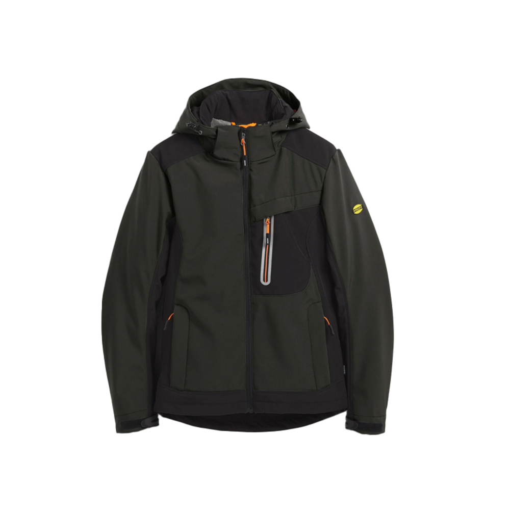 Veste de travail gris asphalte DIADORA SOFTSHELL TECH CARBON - 17594 675135