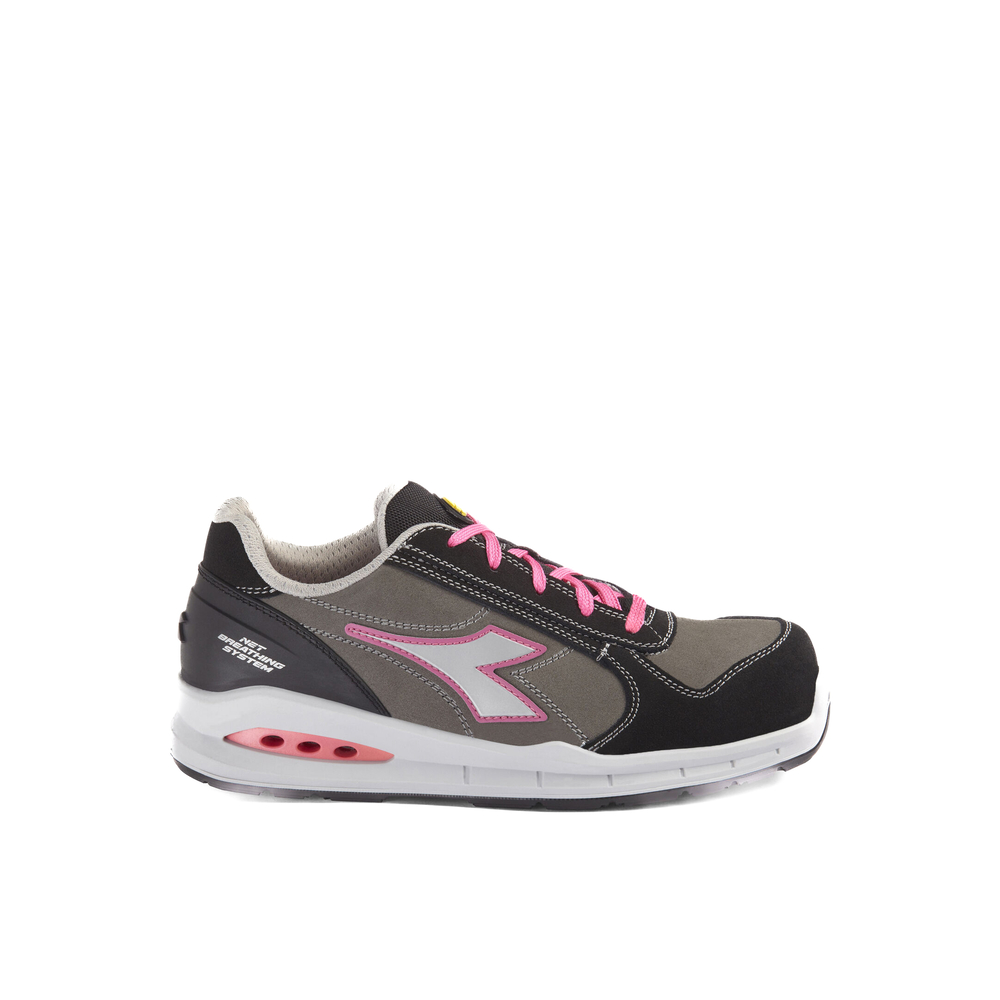 Chaussure de sécurité basse gris rose DIADORA UTILITY RUN NET AIRBOX LOW S3 SRC - 176221D0447