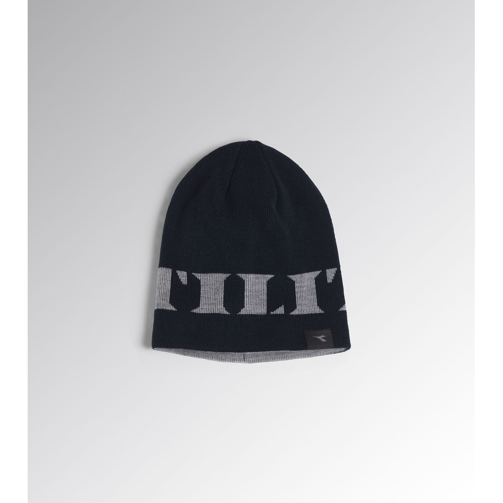 Bonnet réversible WOOL CAP GRAPHIC bleu - Diadora - 17662260063