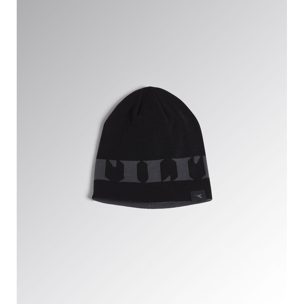 Bonnet réversible WOOL CAP GRAPHIC noir - Diadora - 17662280013