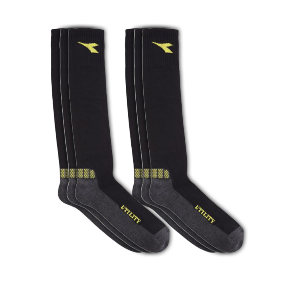 Chaussettes noires/grises COTTON WINTER SOCKS 3PACKS - DIADORA - 176921C03C4699